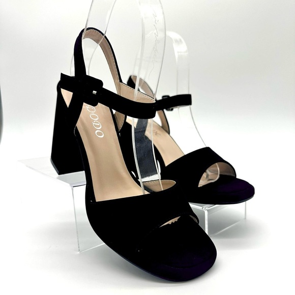 Black Block Heel Sandal - Picture 4 of 4